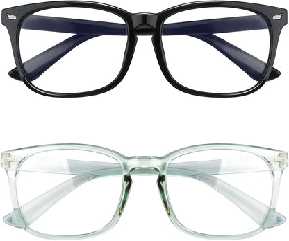 Blue Light Blocking Glasses, 2 Pack Blue Light Glasses 